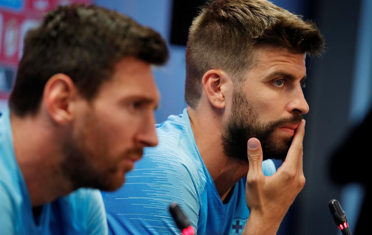 Gerard Pique | Gerard Pique je usmeril kar nekaj strupenih puščic proti vodstvu Barcelone in predsednika Josepa Mario Bartomeuja kritiziral tudi zaradi odnosa do Lionela Messija. | Foto Reuters