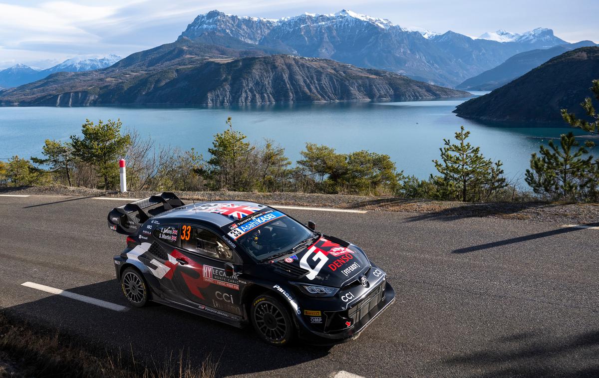 reli Monte Carlo Elfyn Evans Toyota | Elfyn Evans je vodil po šesti hitrostni preizkušnji relija Monte Carlo. | Foto Red Bull Content Pool