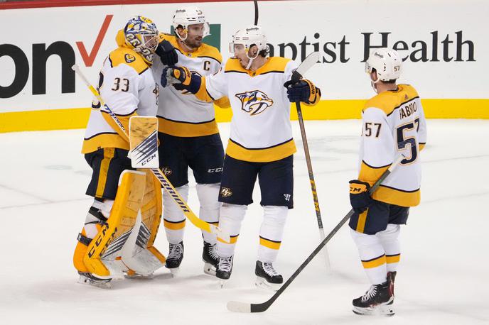 Nashville Predators | Florida Panthers, najboljša ekipa vzhodne konference v severnoameriški hokejski ligi NHL, je na domačem ledu presenetljivo s 4:6 klonila proti Nashville Predators. | Foto Guliverimage