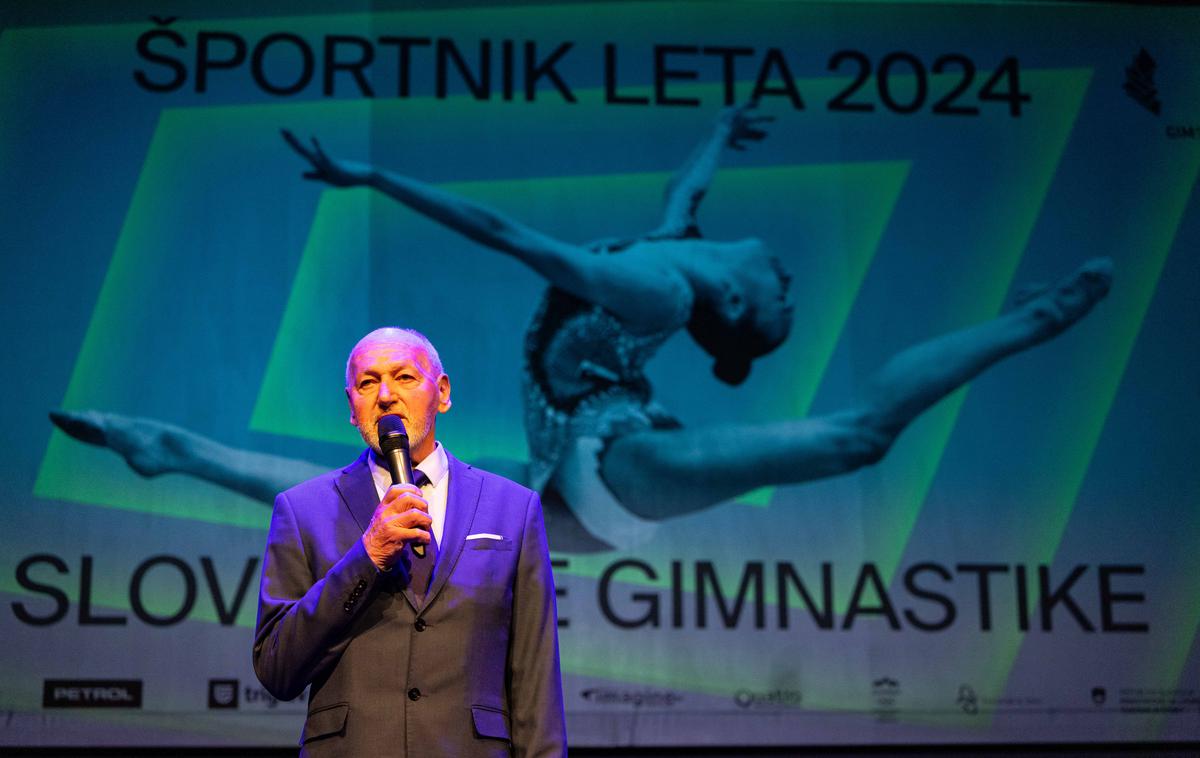 Telovadec in telovadka leta 2024, Gimnastična zveza Slovenije | Prireditev je odprl častni predsednik GZS, nekdanji legendarni telovadec Miro Cerar. | Foto Vid Ponikvar/Sportida