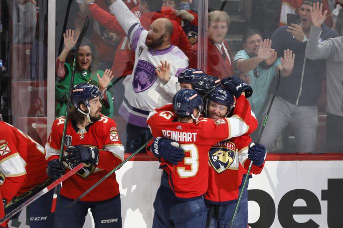 Florida Panthers | Hokejisti Floride Panthers so na tretji tekmi finala severnoameriške lige NHL na domačem ledu s 3:2 premagali Vegas Golden Knights s 3:2 in izid v zmagah znižali na 1:2. | Foto Guliverimage