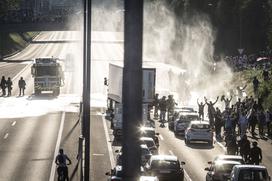 Protest nasprotnikov pogojev PCT v Ljubljani dne 29.9.2021