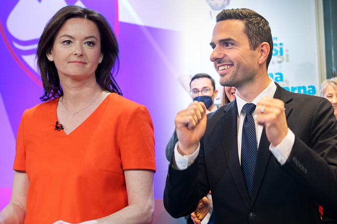 Tanja Fajon, Matej Tonin | NSi je SD prehitela za 0,5 odstotne točke.  | Foto STA