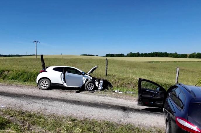 Sebastien Ogier prometna nesreča | Sebastien Ogier in sovoznik sta doživela prometno nesrečo na popisu brzincev. | Foto Reuters