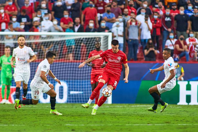 Benjamin Šeško, RB Salzburg : Sevilla | Benjamin Šeško je svojo prvo tekmo v ligi prvakov odigral v Sevilli. | Foto Guliverimage