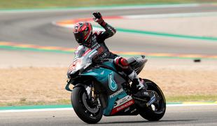 Quartararo s prvega mesta, Marquez kljub padcu tretji