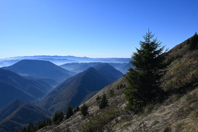 Pogled navzdol na Baško grapo, kjer so snemali prvi slovenski celovečerni film Na svoji zemlji. | Foto: Matej Podgoršek