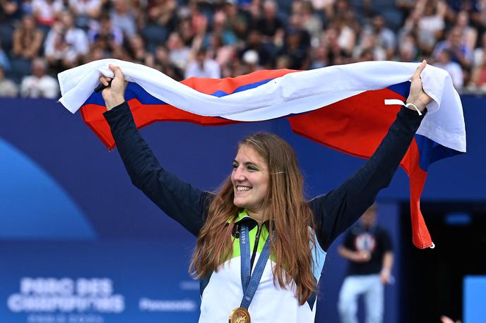 Andreja Leški, Park šampionov, Pariz 2024 | Olimpijska prvakinja Andreja Leški se v petek vrača v Slovenijo.  | Foto Reuters