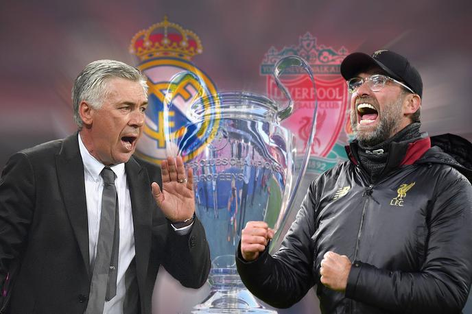 Jürgen Klopp, Carlo Ancelotti | Sobota bo postregla tudi z obračunom trenerjev. Jürgen Klopp ali Carlo Ancelotti? | Foto Guliverimage