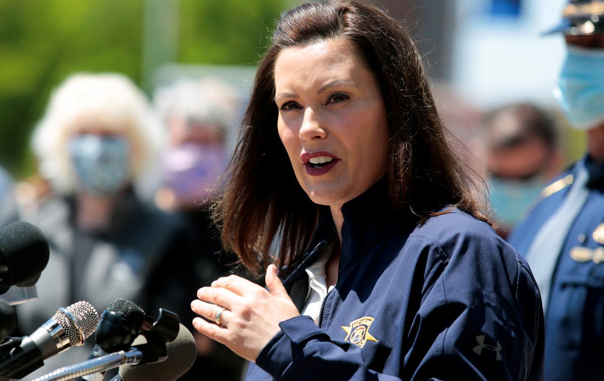 Gretchen Whitmer | FBI je aretiral 13 ljudi, ki so načrtovali ugrabitev demokratske guvernerke Michigana Gretchen Whitmer. | Foto Reuters