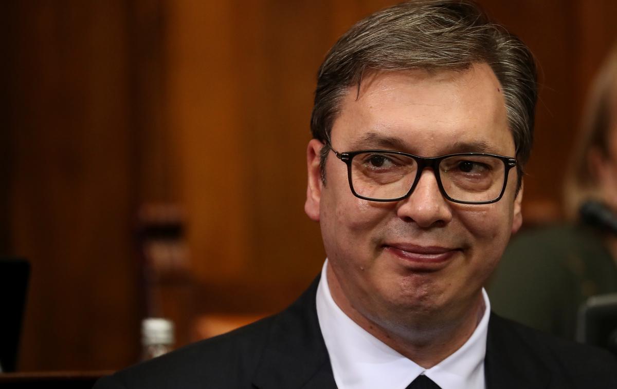 Aleksandar Vučić | Srbski predsednik Aleksandar Vučić se je danes prvič pojavil v javnosti po tem, ko so ga v petek zaradi težav s srcem hospitalizirali. | Foto Reuters