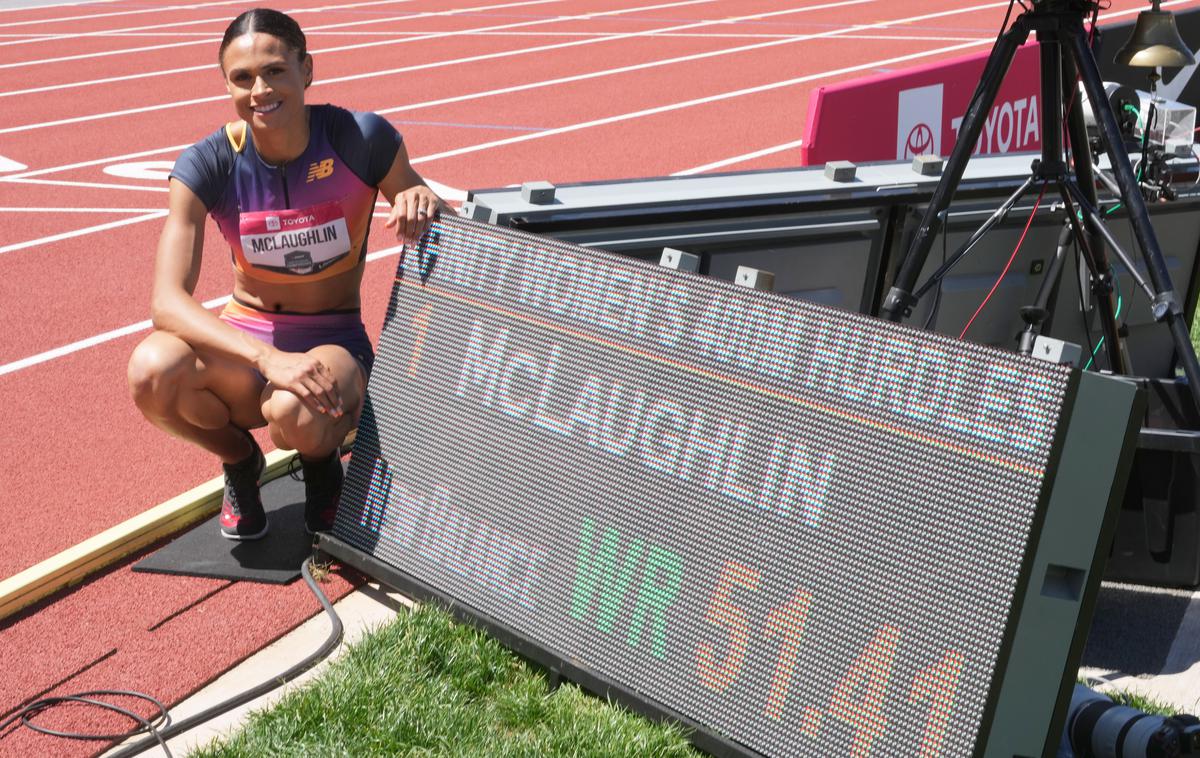 Sydney McLaughlin | Sydney McLaughlin je na ameriškem državnem prvenstvu v Eugenu postavila nov svetovni rekord v teku na 400 metrov z ovirami.  | Foto Reuters