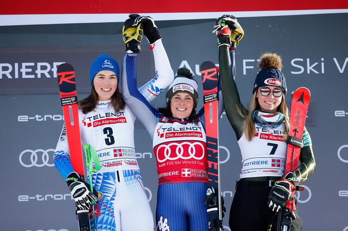 Sestriere vlhova brignone shiffrin | Najboljšo trojico je ločila le stotinka.  | Foto Getty Images