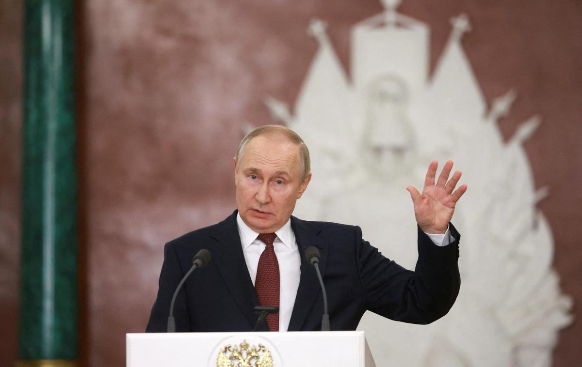 Vladimir Putin | "Upam, da nas bodo naši borci še večkrat razveselili s svojimi vojaškimi rezultati," je dejal Vladimir Putin.  | Foto Reuters