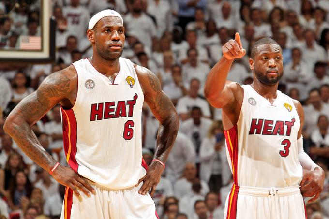 Z LeBronom Jamesom sta Miamiju med letoma 2010 in 2014 prinesla dva naslova. | Foto: Getty Images