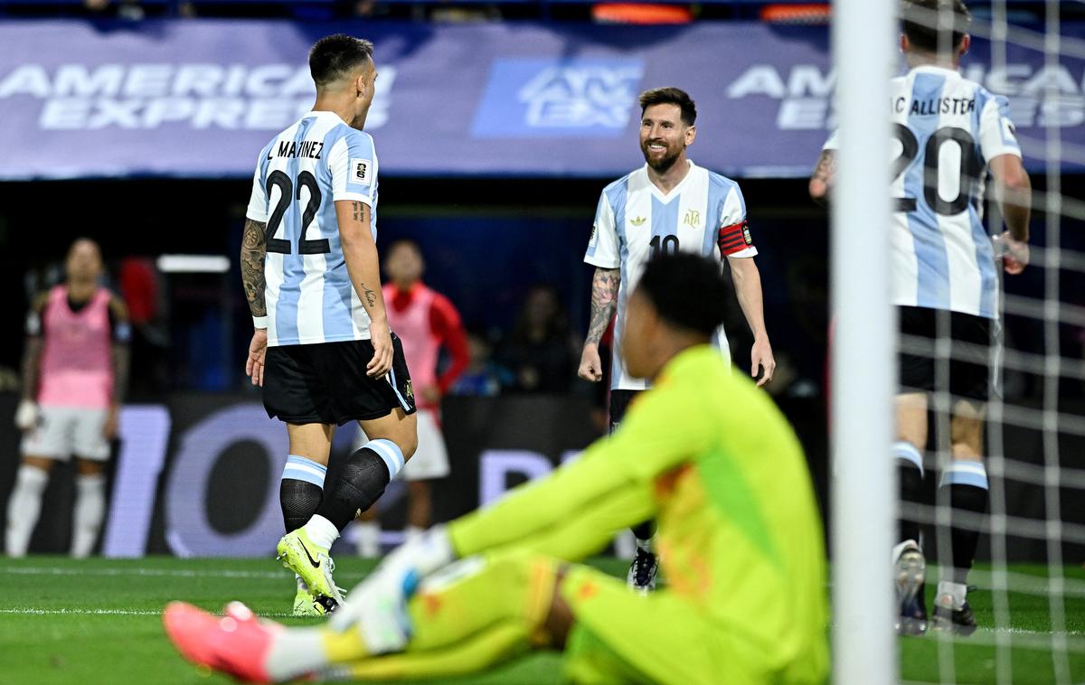 Argentina, Lautaro Martinez | Lautaro Martinez in Lionel Messi sta poskrbela za edini zadetek bo zmagi Argentine. | Foto Reuters