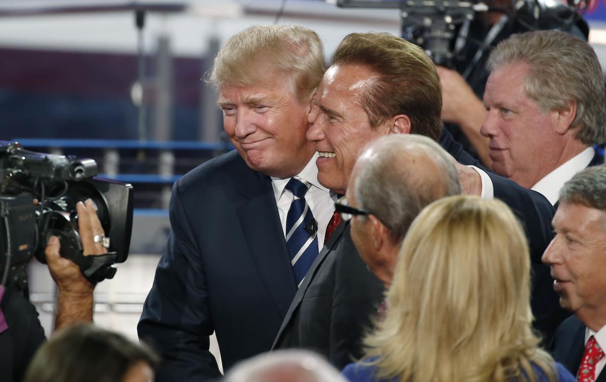 Donald Trump, Arnold Schwarzenegger | Donald Trump in Arnold Schwarzenegger leta 2015, ko sta bila še v prijateljskih odnosih. | Foto Reuters