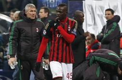 Balotelli bo počival zaradi poškodbe rame