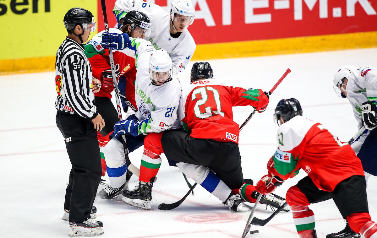 Madžarska Slovenija svetovno prvenstvo v hokeju 2019 | Slovenska hokejska reprezentanca je s 6:0 premagala Madžarsko in naredila velik korak k obstanku v drugem razredu. | Foto Matic Klanšek Velej/Sportida