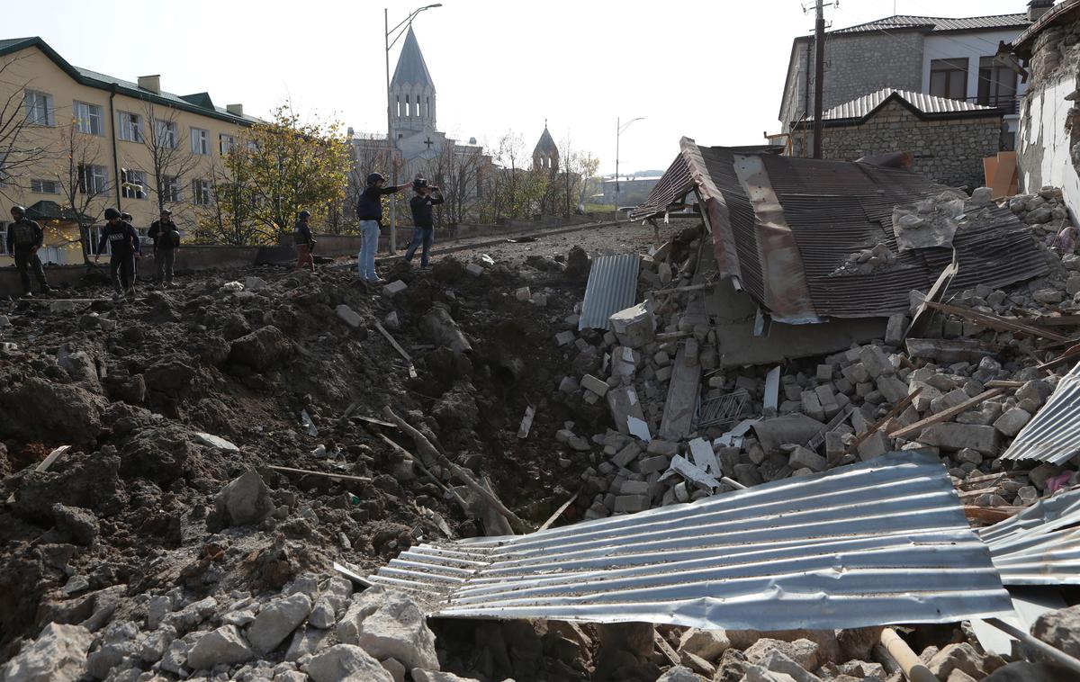 Gorski Karabah | Azerbajdžanske sile so po navedbah uradnega Bakuja zasedle strateško pomembno mesto Šuša v Gorskem Karabahu. | Foto Reuters