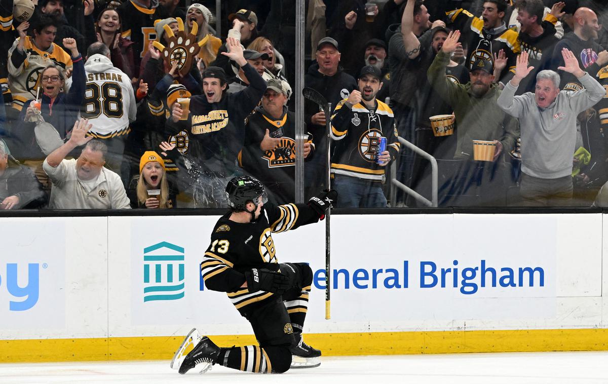 Charlie McAvoy Boston | Veselje Charlieja McAvoya po zadetku v tretji tretjini. | Foto Reuters