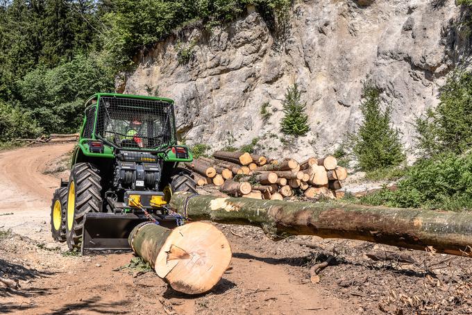 Dvobobenski vgradni vitel PROFI 2x85Hpro podjetja Uniforest. | Foto: 