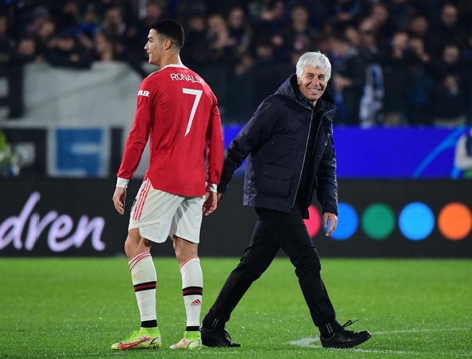 Trener Atalante je po dvoboju nasmejal portugalskega zvezdnika. | Foto: Reuters