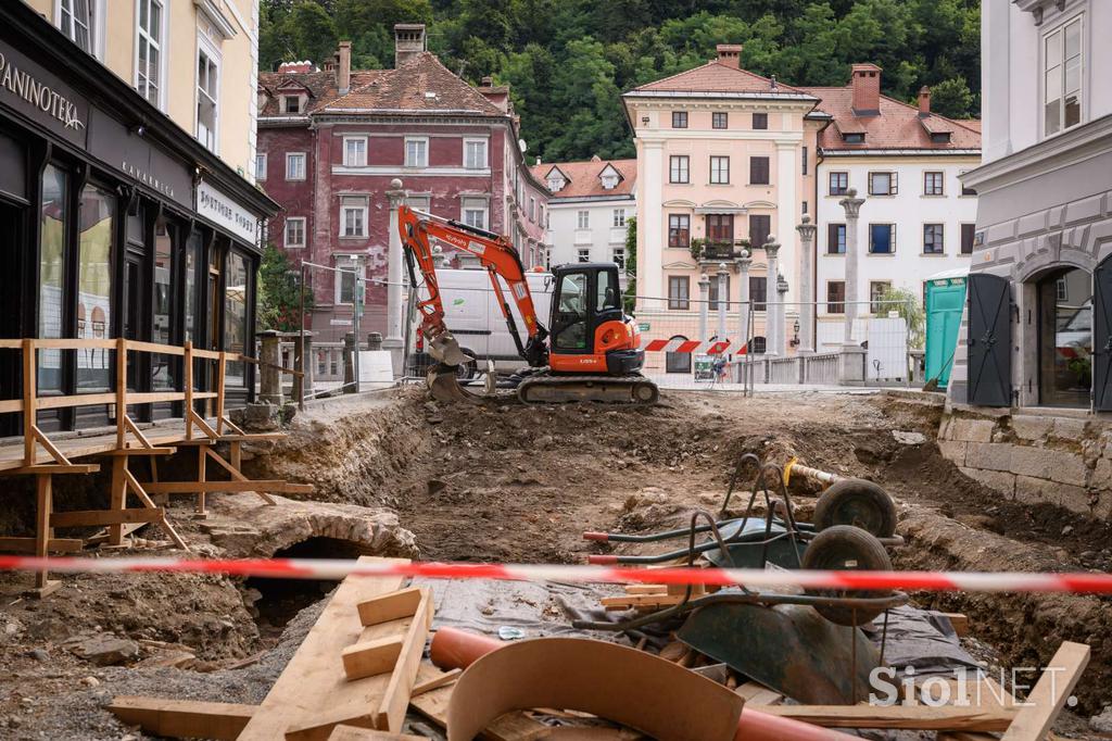 srednjeveški Mesarski most Jurčičev trg