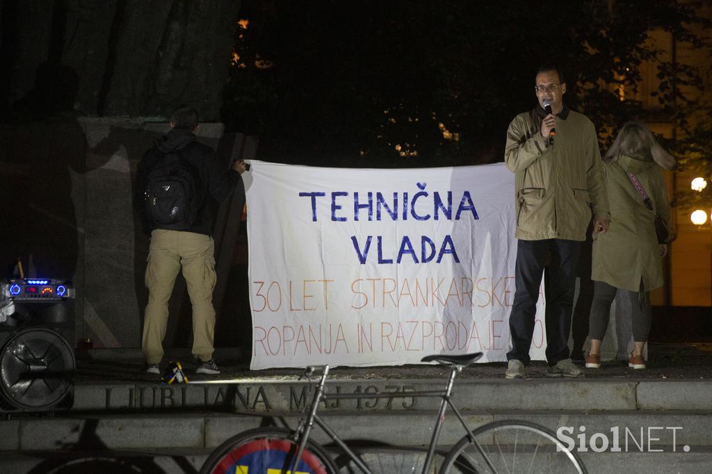 Protest kolesarjev 1. oktober 2021.