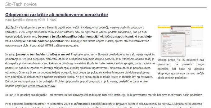 Ali je za varnostno luknjo kriv tisti, ki je na njo opozoril, ali tisti, ki ni preprečil njenega nastanka in je po prejetem opozorilu ni kar se da hitro odpravil? | Foto: www.slo-tech.com