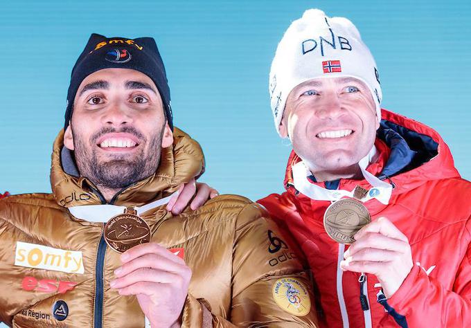 Martin Fourcade ima visoke cilje, Ole Einar Bjoerndalen pa je pomahal v slovo. | Foto: Sportida