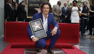 Orlando Bloom s sinom in svojo zvezdo