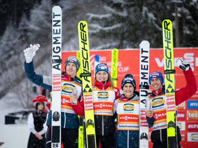 Avstrijci so zmagali prvič na tekmi mešanih ekip. | Foto: Guliverimage/Vladimir Fedorenko