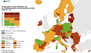 ECDC: v Sloveniji je stanje še naprej zelo resno