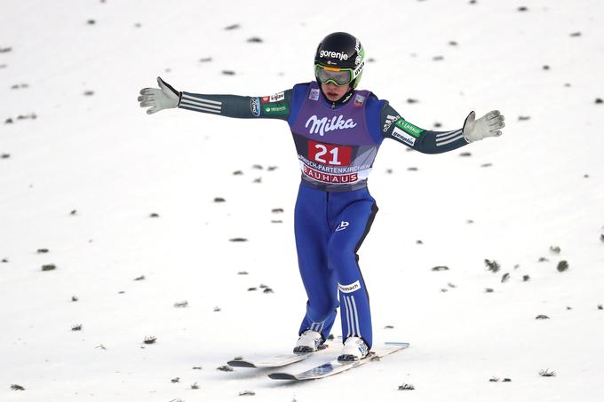 Tilen Bartol je bil po prvi seriji drugi, na koncu pa po dolgem čakanju na finalni skok končal na petem, kar je njegova uvrstitev kariere. | Foto: Getty Images