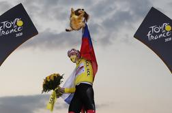 Pogačar zavzel najvišji nebotičnik in Ljubljanski grad