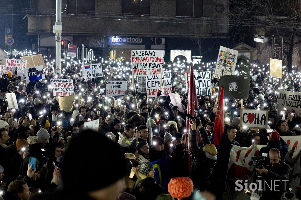 Beograjski protest RTS