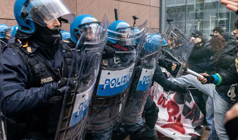 V Italiji so se protestniki spopadli s policisti