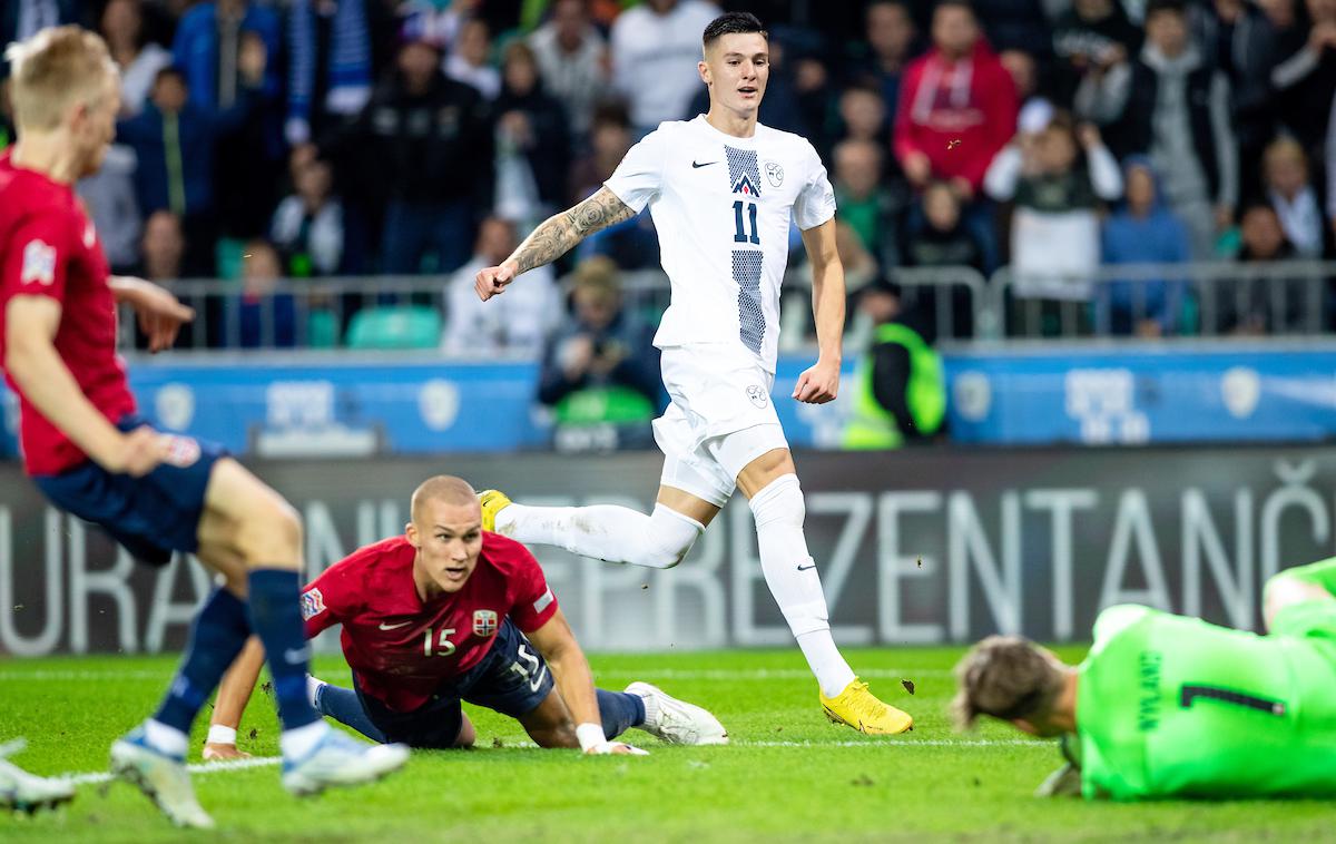 Orjan Nyland | Benjamin Šeško je na sobotni tekmi v Ljubljani zasenčil slovitega norveškega zvezdnika Erlinga Brauta Haalanda. | Foto Matic Klanšek Velej/Sportida