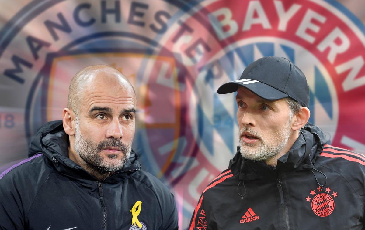 Pep Guardiola Thomas Tuchel | V četrtfinalu se bosta pomerila prijatelja. | Foto Guliverimage