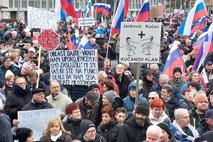 protest, upokojenci, Ljubljana