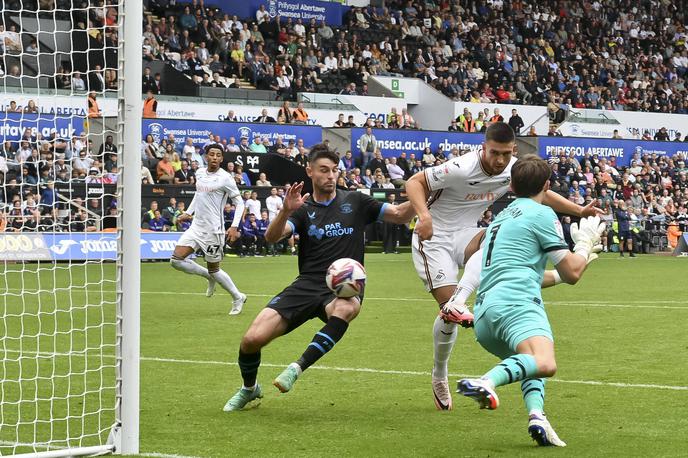 Žan Vipotnik Swansea | Žan Vipotnik ima v championshipu za zdaj 50 odigranih minut, a že prvi gol. | Foto Guliverimage