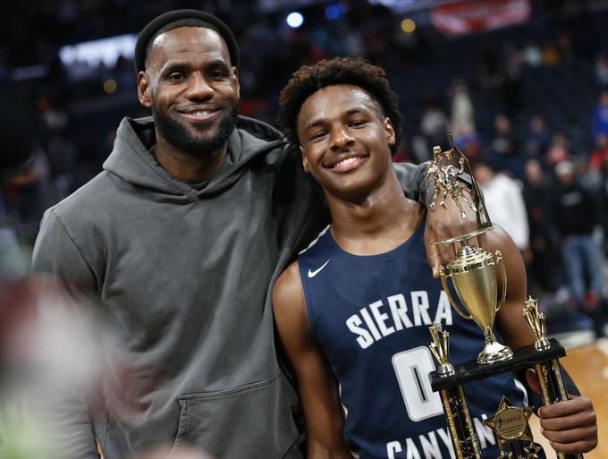 Bronny James je začel košarkarsko pot v srednješolski ekipi Sierra Canyon.  | Foto: Guliverimage