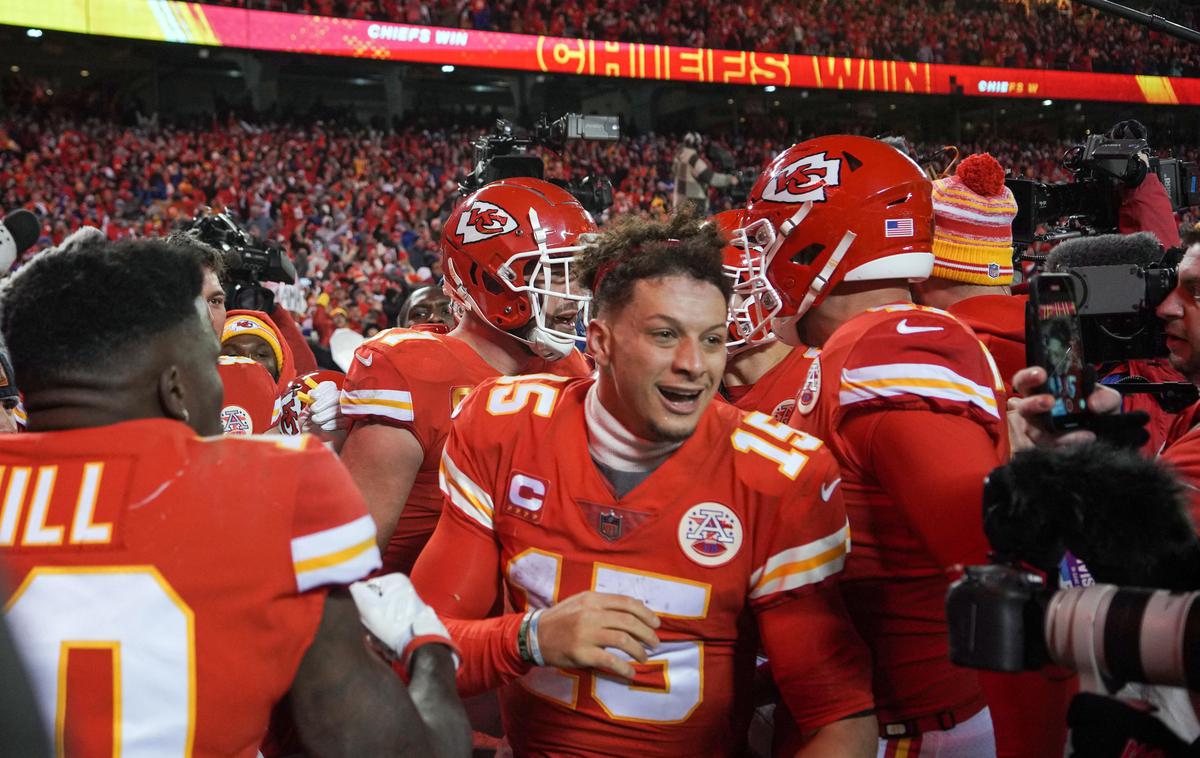 Chiefs Mahomes | Patrick Mahomes je še vedno na poti proti tretjemu zaporednemu nastopu na Super Bowlu. | Foto Reuters