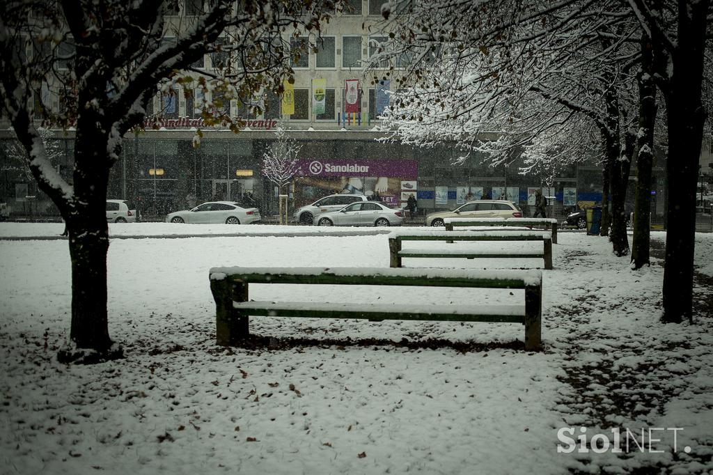 Sneženje v Ljubljani