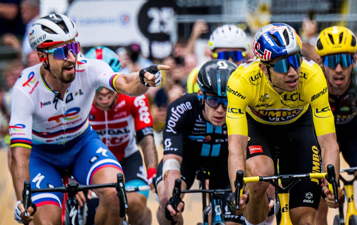 Peter Sagan, Wout van Aert, TDF 22 | Peter Sagan je bil po tretji etapi letošnje Dirke po Franciji jezen na Wouta van Aerta. | Foto Guliverimage