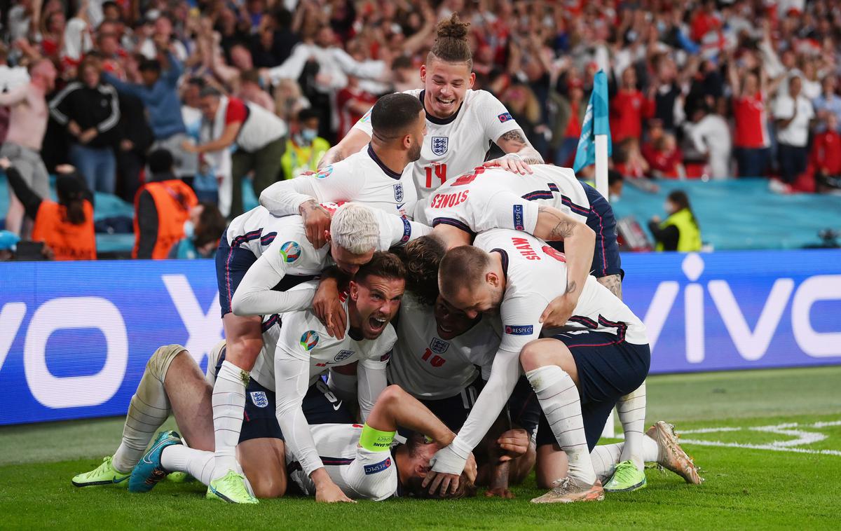 Anglija : Danska, Euro 2020 | Angleška nogometna zveza je po polfinalu z Dansko prejela kazen. | Foto Reuters