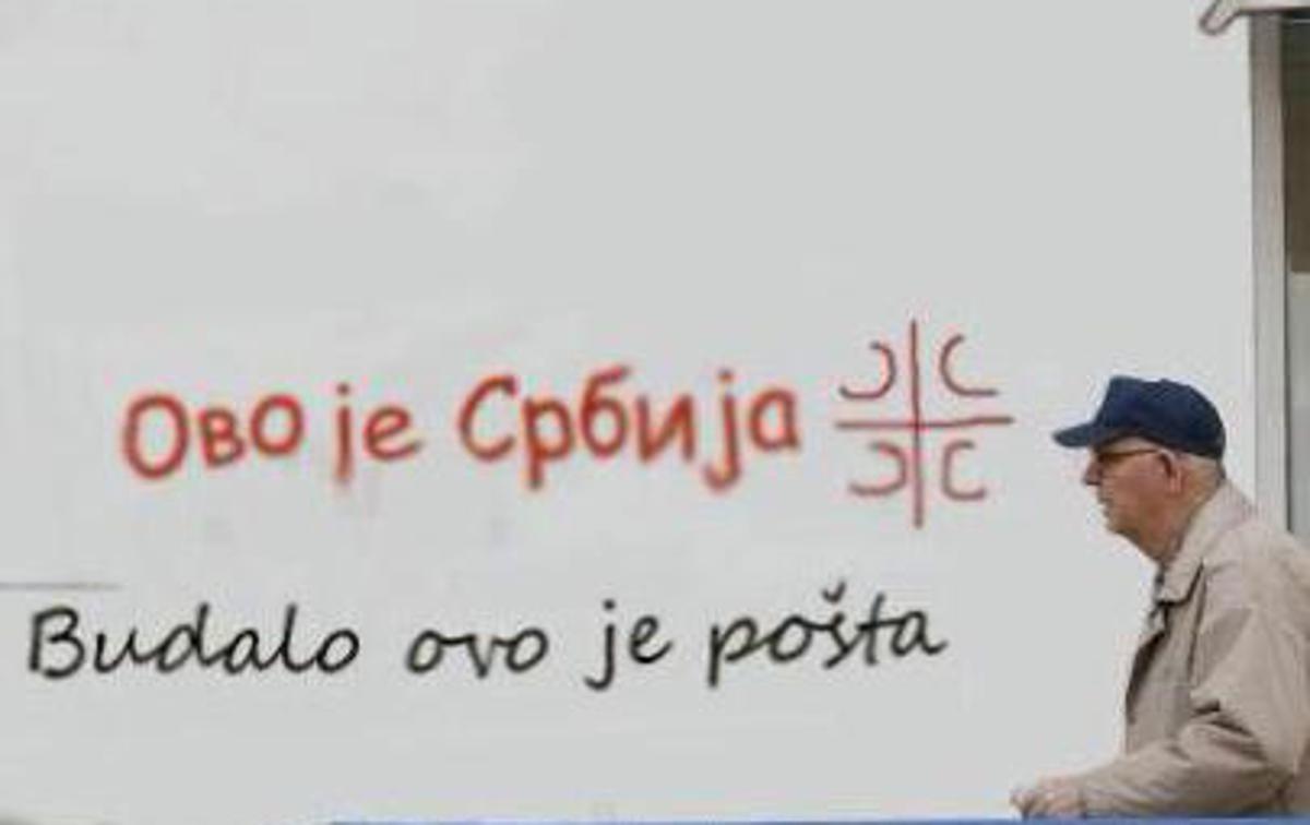 Grafit Ovo je Srbija | Foto Siol.net