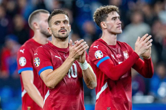 Dušan Tadić naj bi proti Sloveniji zaigral od prve minute. To bi bil njegov 110. nastop za Srbijo. | Foto: Guliverimage