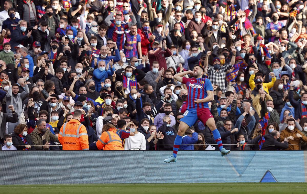 Jordi Alba | Veselje Jordija Albe po spektakularnem zadetku za 1:1. | Foto Reuters